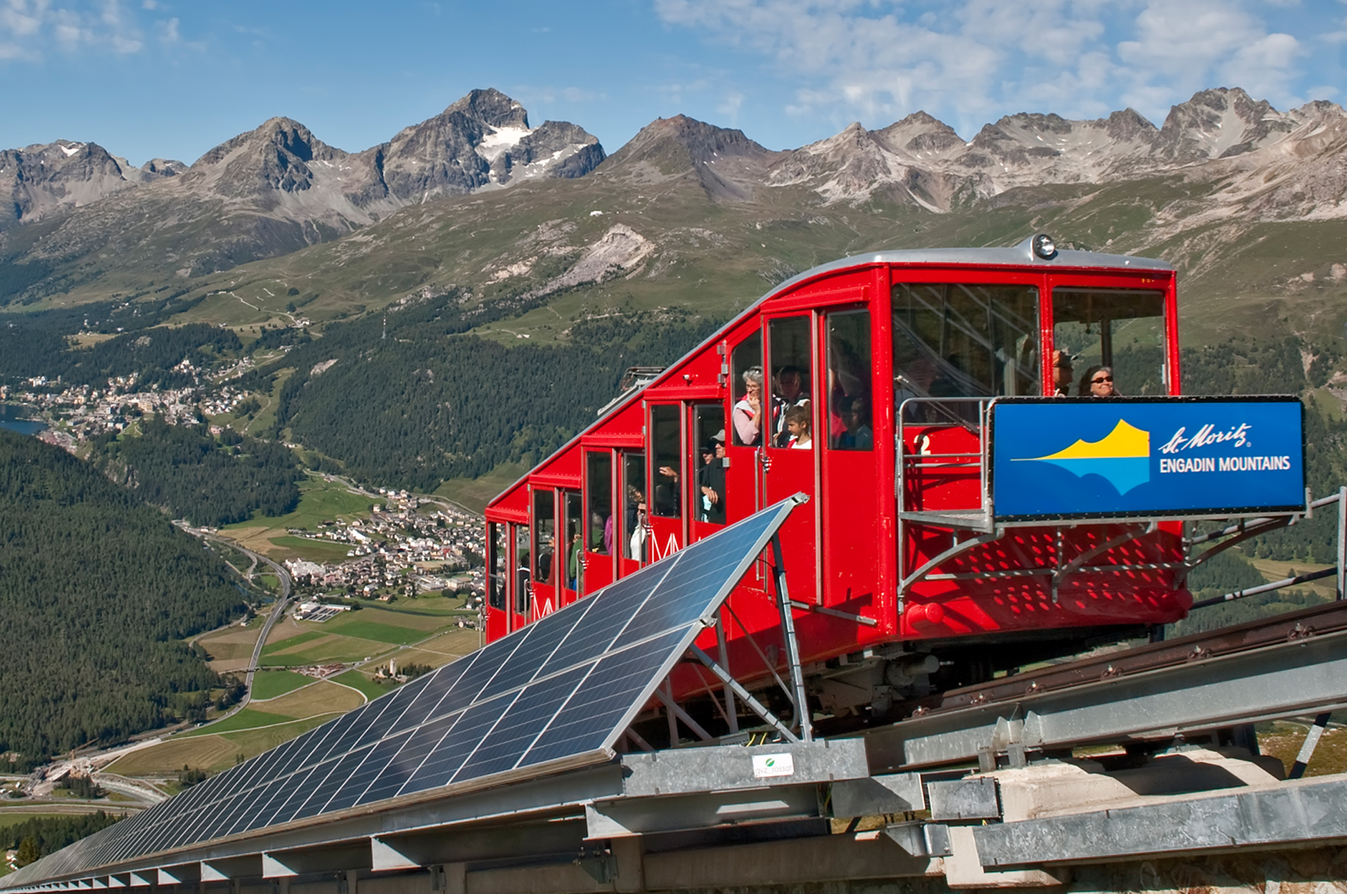 Solarpanel Muottas Muragl, © Engadin St. Moritz Mountains AG