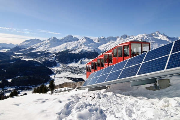 Solaranlage Muottas Muragl, © Engadin St. Moritz Mountains AG